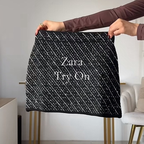 NWT ZARA COMBINATION KNOT TOP AND CONTRASTING BALLOON KNIT MINI SKIRT SIZE M - Picture 11 of 11